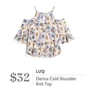 Stitch Fix Luq Derica Cold Shoulder Floral Top
